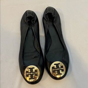 Tory Burch Ballet Flats black/gold 9.5M